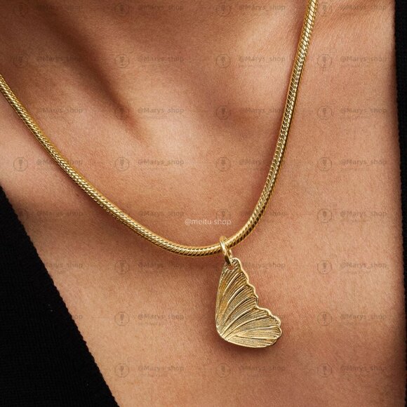 Pandora Engravable Butterfly Wing Tag Pendant - Picture 2 of 2